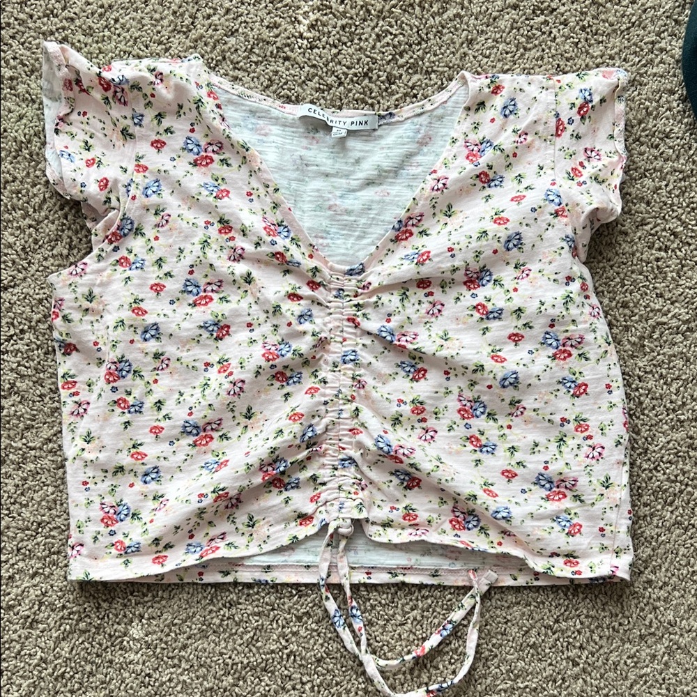 Floral Blouse - Pink Multi colored
